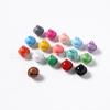17mm Candy Color Paint Pequeno Sino Chaveiro Acessórios Pingente Feito à Mão DIY Metal Acessórios de Jóias para Animais de Estimação