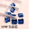 119 # Piedra Suelta de Espinela Azul Cuadrada con Bordes Facetados, Corte Cuadrado Diamante, Calidad 5A, Piedra Sintética de Wuzhou
