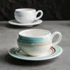 Juego de tazas de café de cerámica con forma de huevo para uso doméstico, taza de té de la tarde de capuchino simple para latte art de lujo ligero