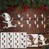 G Transfronterizo 2025 Amazon Nuevo Producto Duende Navideño Elfo Decoración Navideña de Madera Huella de Duende Juego de Siete Piezas