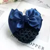 Gravata Borboleta, Flor de Cabeça Profissional, Acessórios de Cabelo, Rede de Cabelo com Laço, Grampo de Cabelo para Enfermeira, Comissária de Bordo, Hotel, Banco, Elétrica de Comissária de Bordo