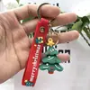 Llavero Colgante Navideño Muñeco Pequeño Tridimensional Cruzando la Frontera Papá Noel Muñeco de Nieve Colgante Regalo Festivo Exquisito
