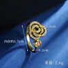 Colar Cruzado Banhado a Ouro 18K Estilo Japonês e Coreano Europeu e Americano Rosa Negra Cravejado com Diamantes Que Não Desbota Facilmente, Joia Versátil e Simples