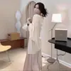 Cardigan fino casual de malha de seda gelada roxo, estilo verão novo, soltinho, de comprimento médio, proteção solar, jaqueta de malha para mulheres