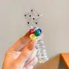 Lindo y Fresco Goma para el Cabello de Cable de Teléfono para Niñas, Nueva Cuerda para el Cabello Versátil y Duradera de Verano con un Toque de Alta Gama, Accesorio para el Cabello sin Marcas