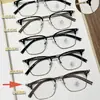 Novas Hastes de Templo Bio-Aço de Alta Elasticidade, Armações de Óculos Ultraleves para Homens, Armações Browline de Alta Qualidade, Podem Ser Personalizadas com Lentes de Grau