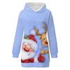 Sudadera nueva de 24 años con estampado navideño, suéter holgado europeo y americano transfronterizo de muñeco de nieve, impresión digital a D-made
