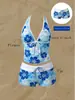 Traje de baño de dos piezas para mujer, estilo bikini, con lunares multicolores y amarre, sexy, de venta caliente en Europa y América, transfronterizo, 2027