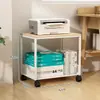 Estante junto al mueble de TV, estante para acuario pequeño de sala de estar, estante de almacenamiento multicapa, mesita auxiliar con carrito pequeño móvil de pie