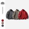 Suéter de punto de cuello alto estilo Retro Old Money Neo-ismo para Hombres y Mujeres Media Cremallera Ajustado Pareja Punto de Otoño e Invierno My2533