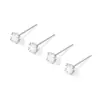 Aretes de Plata 999 con Diamantes para Mujer, Pendientes Pequeños de Lujo Ligero de Gama Alta, Barras para Oreja, Tachuelas para Cartílago, Accesorios para Oreja