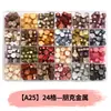 Perlas de cera octogonales, 100 estilos en compartimentos separados, perlas de cera para sellos de cera, empaque de caja de color mixto, venta al por mayor