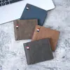 Nueva Cartera para Hombre Escarchada Corta Gran Capacidad Múltiples Ranuras para Tarjetas Retro Moda Bolso de Mano Billetera de Cuero Suave Venta Directa de Fábrica
