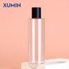 Xumin 300ml Botella PET Transparente de Rocío Puro Tapa Flip Mariposa Negra/Blanca Botella Esmerilada para Cosméticos Botella con Tapa Negra Mate