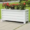 Envío Gratis Aleación de Aluminio Maceta para Flores Exterior Balcón Maceta Rectangular Caja de Plantación Canaleta para Flores Maceta para Plantas Verdes Carretera Municipal