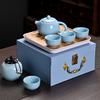 Juego de Té Tetera Xishi con Bandeja de Té Caja de Regalo Juego Completo Kung Fu Tetera de Cerámica de Alta Gama Regalo Personalizado Souvenir