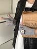 Guantes de lana tejidos con dibujos animados súper lindos de estilo coreano para mujer, otoño e invierno, resistentes al frío, cálidos, combinables con todo, para estudiantes con pantalla táctil.
