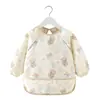 Babero Impermeable Anti-Suciedad para Bebé, Babero de Alimentación Infantil para Niños y Niñas, Delantal de Versión Extendida