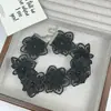 Collar de Flor de Encaje de Tela, Gargantilla de Cadena para Clavícula de Gama Alta, Collar Dulce, Elegante, Suave y Versátil para Mujeres