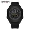 SANDA SANDA Nuevo 9025 Moda Exterior Impermeable Casual Creativo Reloj de Pulsera Electrónico para Hombres y Mujeres Estudiantes de Secundaria