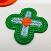 Parche Bordado de Artesanía Compuesta, Parche Bordado de Logo de Marca de Moda, Decoración para Ropa y Parche para Reparación de Agujeros