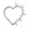 Anillo nasal cerrado sin costuras de aleación de titanio G23 con incrustaciones de circonita Zhenping, aro para tabique nasal y hueso de la oreja, joyería nasal finamente tallada F136