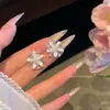 Pendientes de Flor de Circonita Brillante para Mujer, Pendientes de Botón de Lujo de Alta Gama, Pendientes Versátiles y Elegantes de Plata 925 para Ventas Transfronterizas