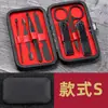 Conjunto de cortadores de unhas com estampa, ferramentas de beleza para unhas, 7 peças, pequeno, para presente, com logotipo em código bidimensional.