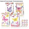 LB104 Amazon Butterfly Spring Peach Blossom Party Presente de Natal Candy Kraft Paper Bag Sticker Set