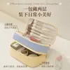 Feifan Maletas Transfronteriza Nuevo Estilo Ligeramente Dulce Pana Doble Capa Bolsa de Almacenamiento Alto Valor Doble Capa Bolsa de Maquillaje Gran Capacidad