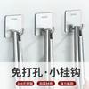 Gancho con Adhesivo Fuerte, Sin Taladro, para Puertas de Cocina y Baño, Gancho Adhesivo Sin Dejar Rastro, Gancho Adhesivo de Acero Inoxidable de Alta Resistencia