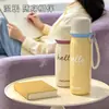 Termo de acero inoxidable con popote, vaso de agua, cabeza de bala, alta apariencia, para hombres y mujeres, estudiantes, taza especial para la escuela, portátil, regalo