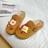 Lindas Chanclas Casuales de Dibujos Animados para Niñas Birkenstock Otoño e Invierno Shirley Rose Retro Calzado de Exterior Planos Chanclas de Punta Media