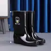 Botas de lluvia de seguridad de caña alta para hombre, botas de lluvia cortas, impermeables y antideslizantes, con forro de felpa engrosado, resistentes a ácidos y álcalis, botas de agua extra altas, botas de goma para cocina