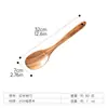 Espátula de Madera de Acacia con Mango Largo Más Vendida de Amazon, Cucharón de Madera, Juego de Cocina, Espátula para Freír de Teca, Tenedor para Ensalada, Transfronterizo