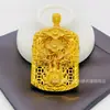 Novo Produto Colar Marca Dragão Quatro Mares Longteng Pingente Padrão de Tecido Colar Cabeça de Dragão Pingente Masculino Dominador Dupla Cabeça de Dragão Atacado