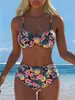 Biquíni Dividido Verão 2027 Estilo Europeu e Americano Comércio Exterior Transfronteiriço Novo Biquíni Sexy de Amarrar no Pescoço para Mulheres