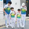 Traje deportivo de pantalón corto de manga corta de verano camiseta con solapa para hombre y mujer casual ropa deportiva para padres e hijos ropa de grupo ropa de dragón chaqueta