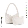 Bolsa para Lonchera Tejida a Mano Pura Bolso de Axila de Alta Gama Bolso de Moda para Mujer Bolso de Hombro Portátil Transfronterizo