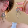 Brincos de Borla Gota d'Água Agulha de Prata, Brincos de Temperamento Nicho Estilo Étnico, Brincos Versáteis Elegantes de Luxo Leve