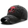 Gorra de béisbol de tela lavada para hombre, estilo coreano, con visera bordada, conector para el sol al aire libre, gorra informal de primavera y otoño