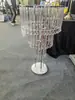 Adereços de Casamento, Suportes de Flores de Mesa de Cristal, Marcadores de Corredor de Acrílico, Castiçais de Gelo para Salão de Casamento, Ornamentos de Arte em Ferro, Decorações