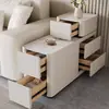Gabinete Lateral Moderno Sencillo, Mesa Lateral para Sofá, Sala de Estar de Apartamento Pequeño, Mesa de Centro de Pizarra, Mesa Multifuncional para Rincón de Té, Gabinete Lateral para Sofá