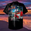 Comercio Exterior Transfronterizo Estación Independiente de Amazon Hombre Estampado Digital Casual Holgado Impresión 3D Manga Corta Camisa Lel Hombre
