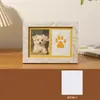 Fornecimento Especial Transfronteiriço Moldura de Foto Memorial de Patinha de Animal de Estimação Conjunto de Papel Cartão Gradeado com Tinteiro Lavável DIY Mesa Fabricante Atacado