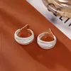 Pendientes Europeos y Americanos de Estilo Transfronterizo, Forma de C, Multicapa, de Alta Gama, Modernos, Exquisitos y Versátiles, Pendientes de Estilo Ins de Nicho Atmosférico