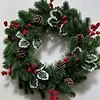 Guirnalda de Navidad de Fábrica Decoración de ratán navideño Decoración colgante interior europea y americana de venta caliente en Amazon Colgante de puerta pared corona lote