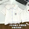 Pijama de Verano para Niños Algodón Nube Estilo Princesa Ins Conjunto de Ropa de Casa Delgada de Manga Corta para Niñas Japonesas