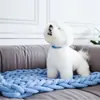 Alfombrilla tejida a mano de nuevo estilo transfronteriza para mascotas, manta de lana tatami, alfombra tejida de hilo de gasa rellena