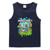 Chal de Verano 2026 para Niños Estilo Coreano Algodón Casual Camiseta Interior Absorbente de Sudor Color Sólido Dulce Sin Mangas Sudadera para Niños